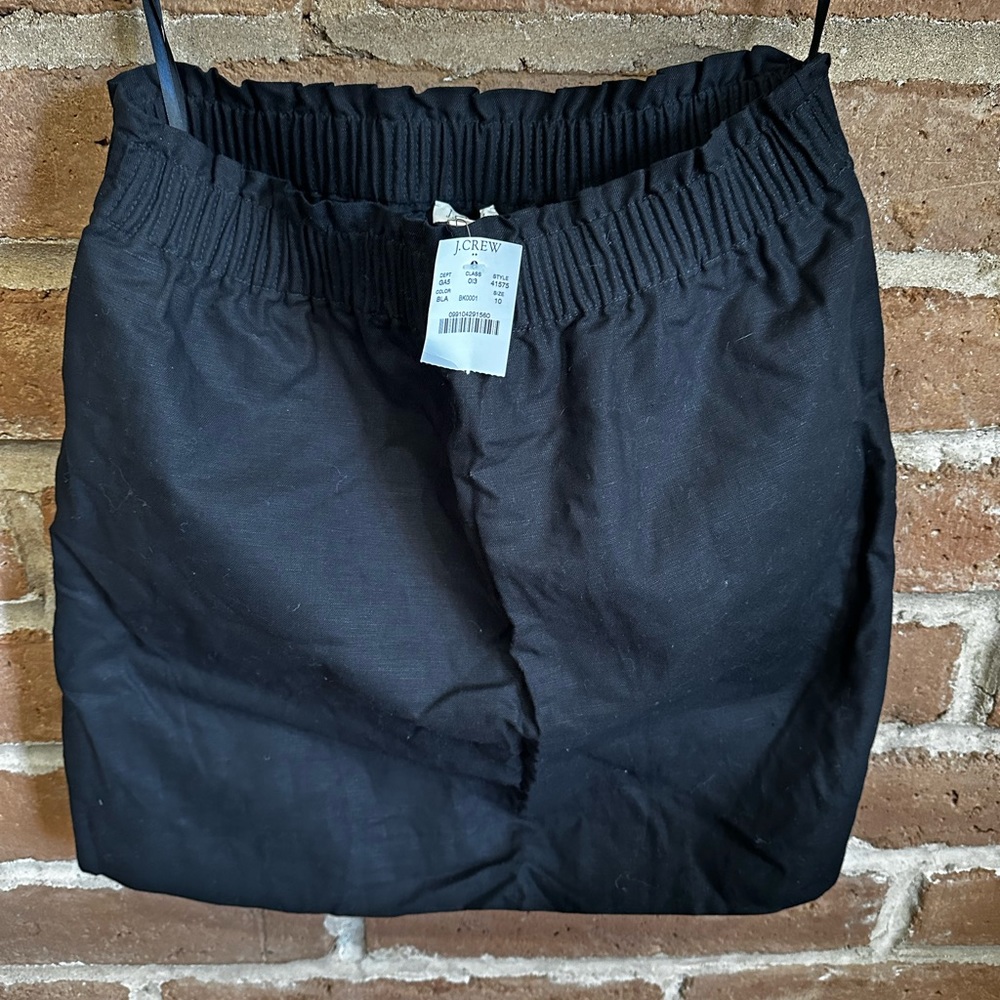 Jcrew black pull on skirt with tags size 10